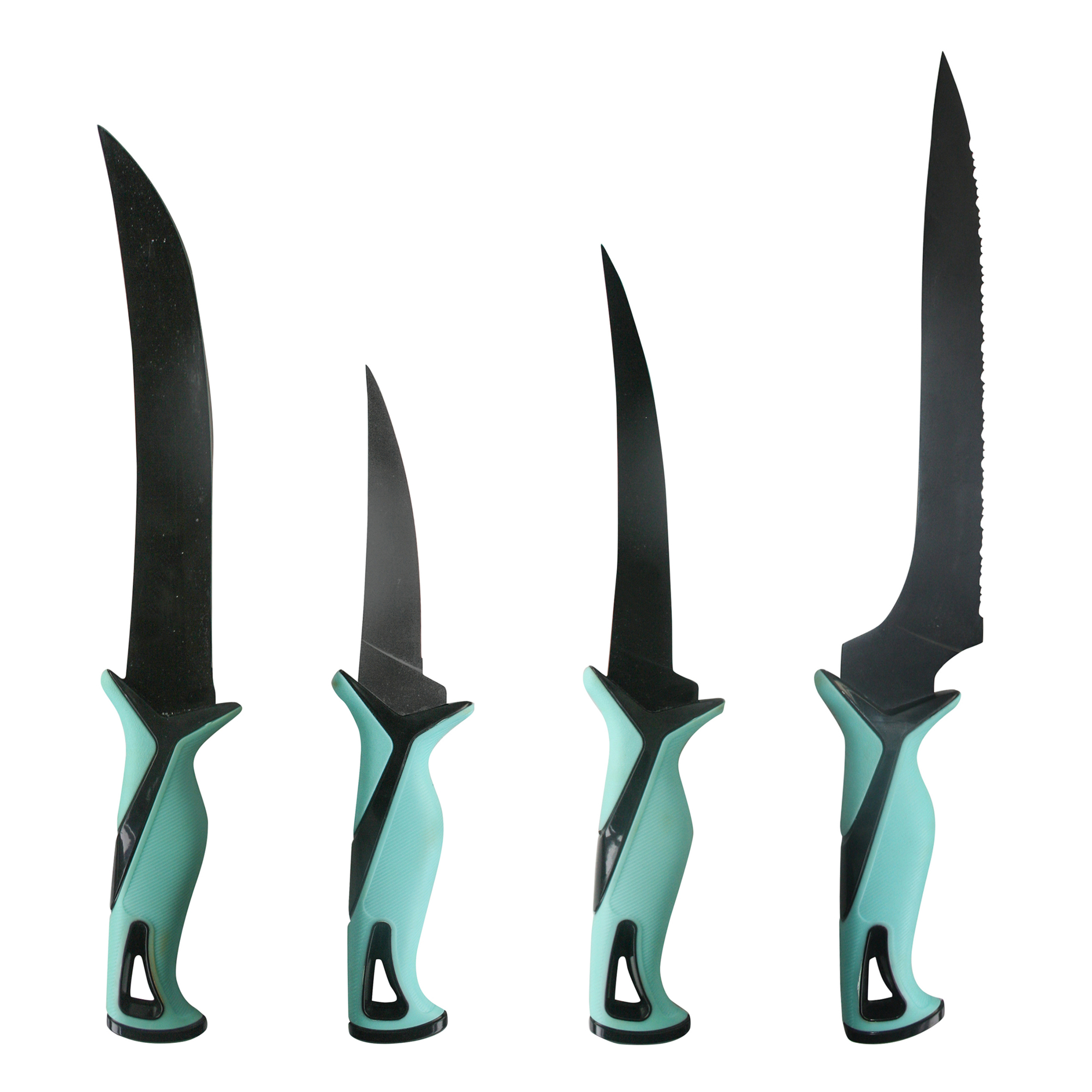 Buffalo Tools, Fishing Fillet Knife Set 5 Piece Set, Blade Size 9 in, Handle Length 5 in, Included (qty.) 4 Model# FSKF5